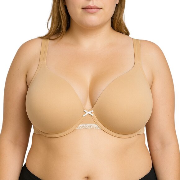 Cacique Lane Bryant Bra 44DDD Beige Lightly Lined Full Coverage Underwire Womens - Picture 1 of 10